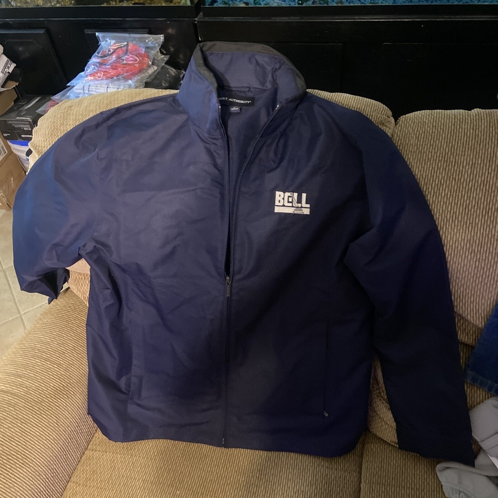 Port Authority Full Zip‎ Light Jacket Bell Large Navy Blue Windbreaker